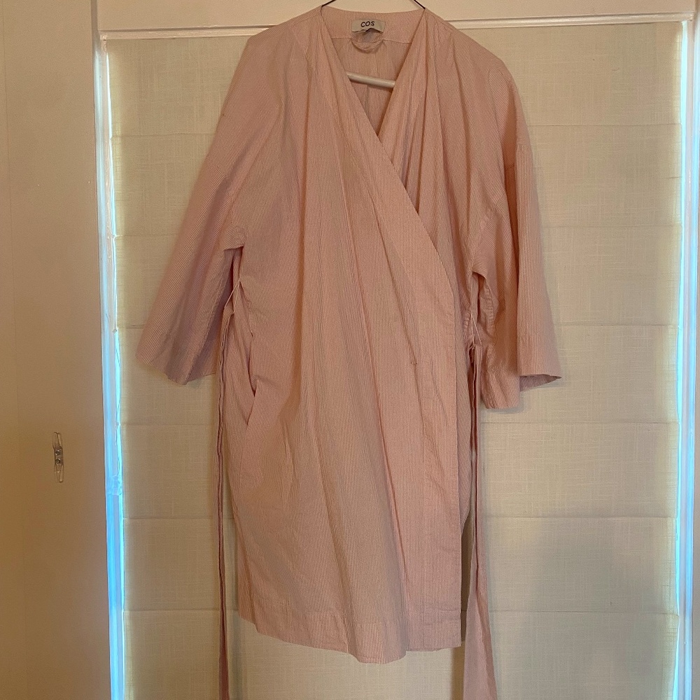 COS Striped Robe - Pink & White - Picture 2 of 7